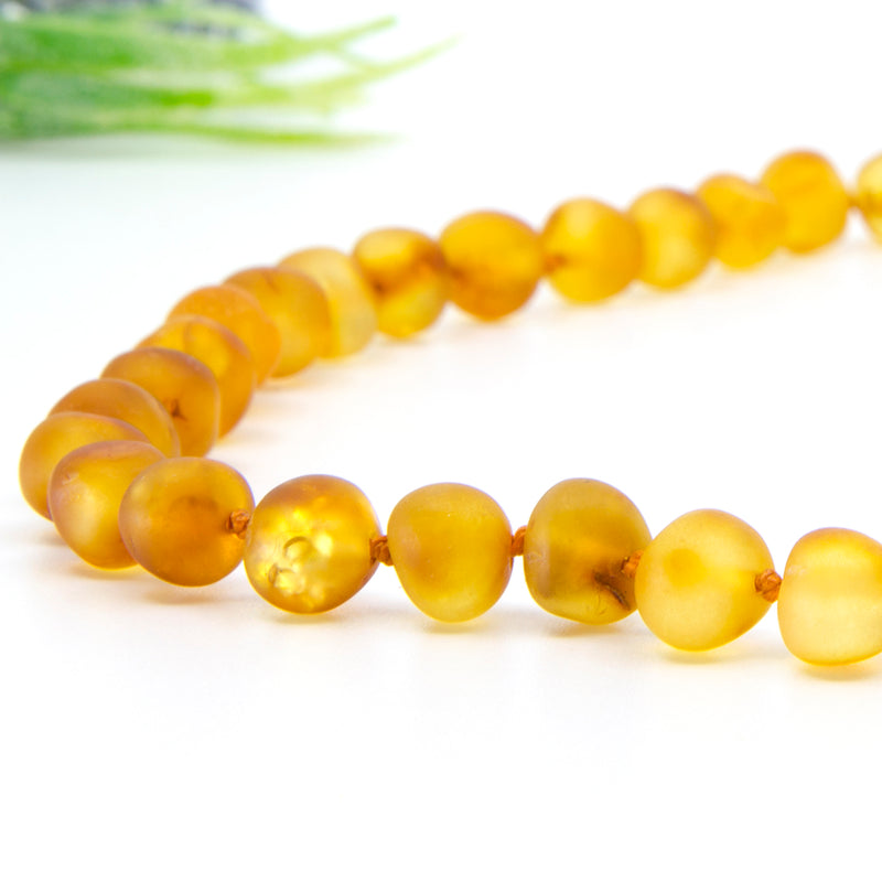 Baltic amber Honey unpolished necklace