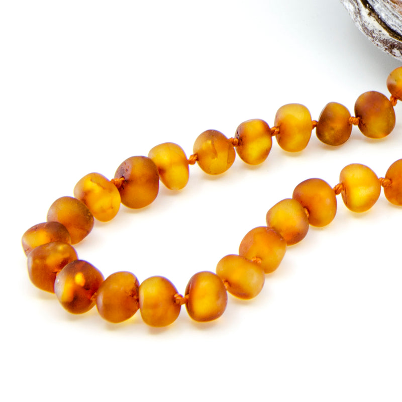 Baltic amber Cognac unpolished necklace