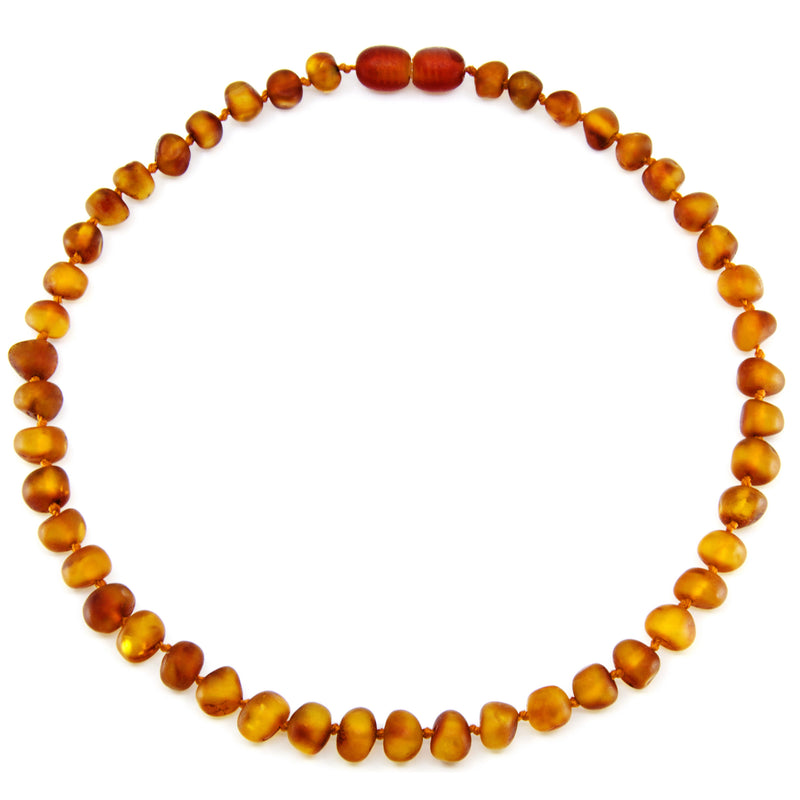 Baltic amber Cognac unpolished necklace