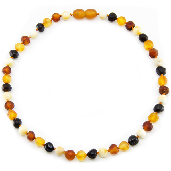 Baltic amber Multi unpolished necklace
