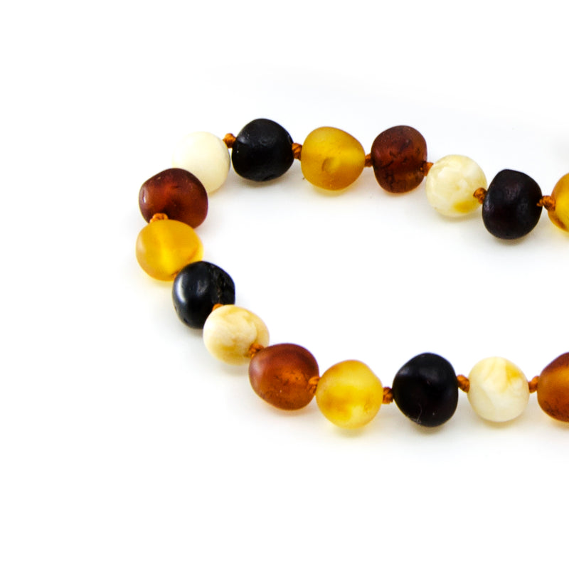Baltic amber Multi unpolished necklace