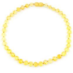 Baltic amber Lemon unpolished necklace