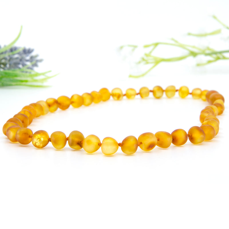 Baltic amber Honey unpolished necklace